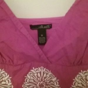 pink imbroidered spring/summer dress